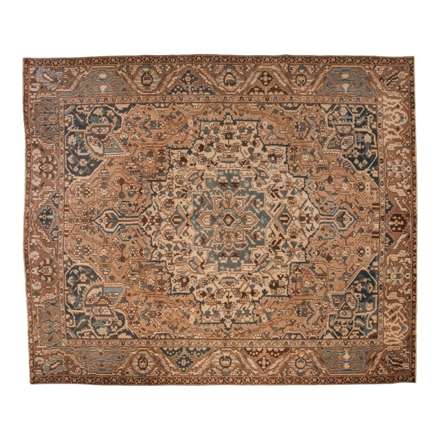 Vintage Distressed Bakhtiari Carpet - 10'2" x 12'1" For Sale