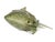 Cutout Metal Green Gold Fish Tealight Candle Holder For Sale - Image 6 of 7