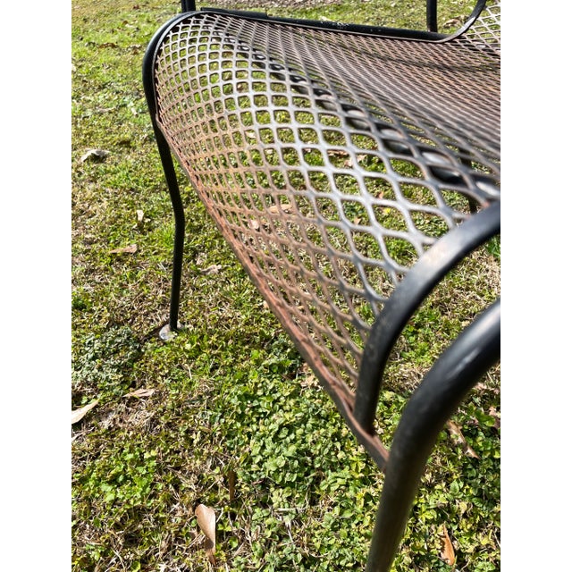 1960s Vintage Wrought Iron Patio Chairs in the Style of Russell Woodard - a Pair For Sale - Image 10 of 13