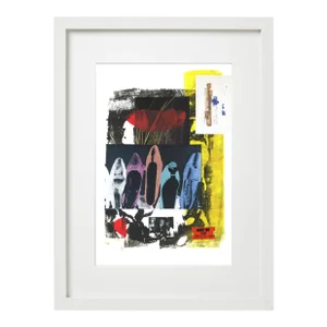 16' X 20' Andy Warhol Inspired White Shadow Box Framed Original Fine Art Print by Diane Grant Studio