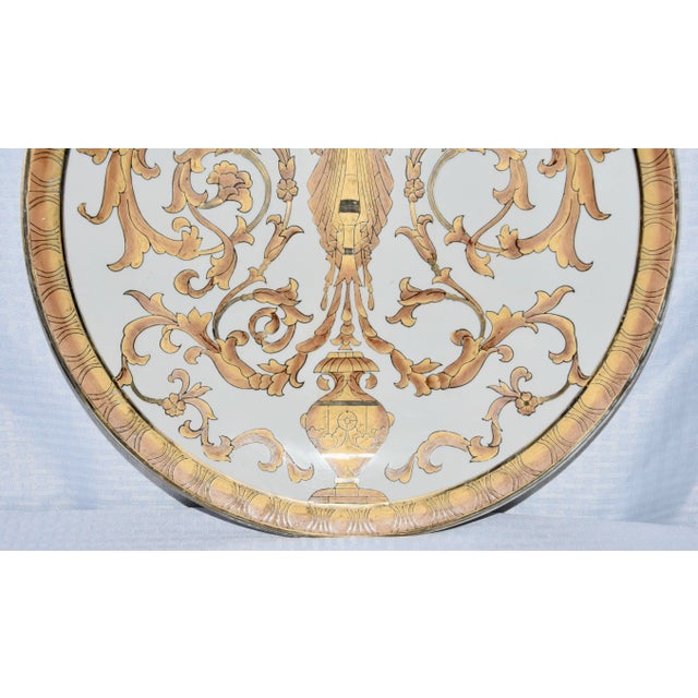 1950s 1950s Monumental Guild Medusa Angel Porcelain Neo-Classical Decoration Wall Plate For Sale - Image 5 of 8