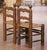 Brown Pair of Early 20th Century French Provincial Low Oak Chairs With Rush Seats For Sale - Image 8 of 9