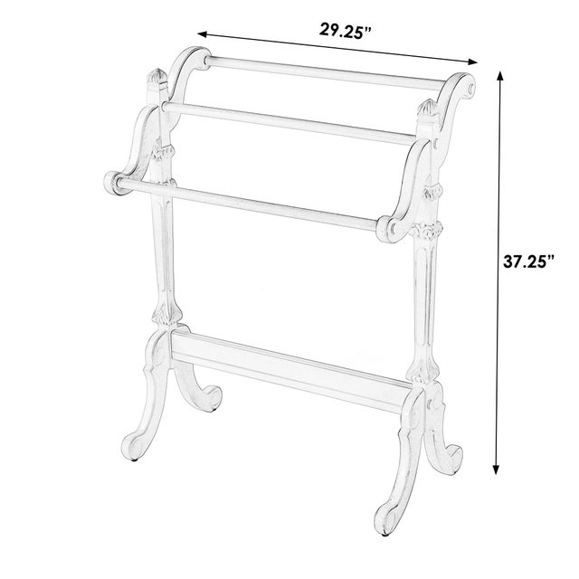 This distinctive traditional quilt rack will stylishly display blankets, quilts, throws, or even guest towels. Crafted...
