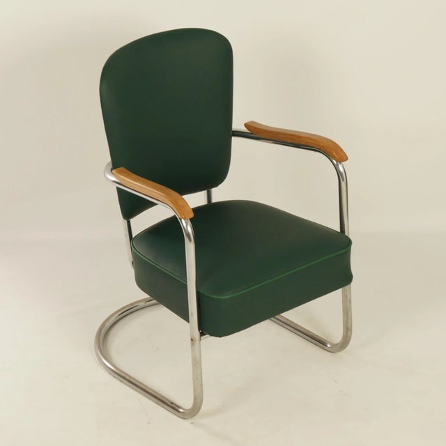 Industrial 2154 Armchair by Paul Schuitema for Fana Metaal, 1930s For Sale - Image 3 of 12