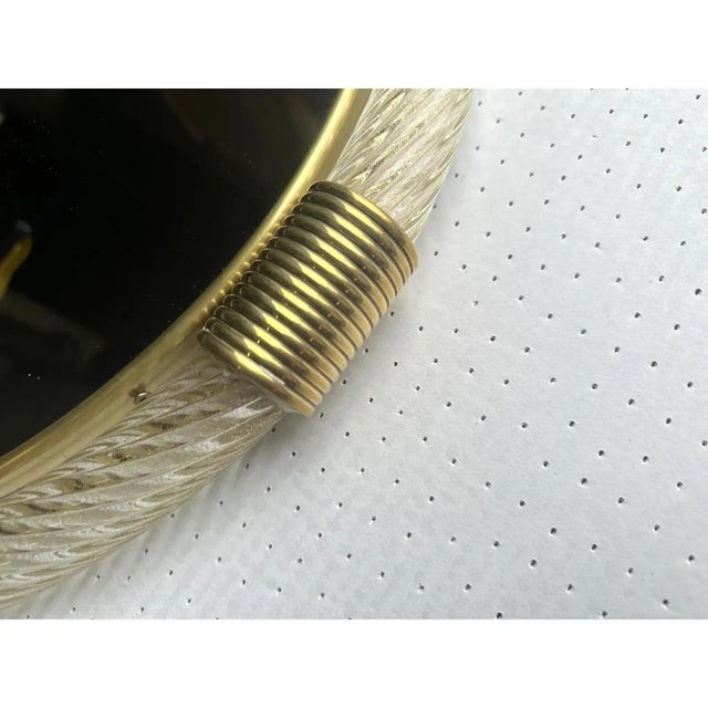 Early 21st Century Venetian Round Murano Glass Wall Mirror by Simoeng For Sale - Image 5 of 8