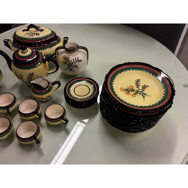 Circa 1983 Henriot Quimper French Faience Serve-Ware, Set of Thirty-One For Sale - Image 11 of 12