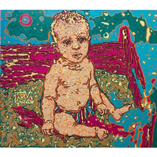 Original Oil Painting: "Baby" by Ukrainian Artist Tomasik 75-85 For Sale