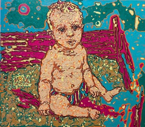 Original Oil Painting: "Baby" by Ukrainian Artist Tomasik 75-85