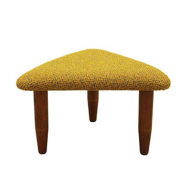Wood Vintage Danish Mustard Ottoman, 1990s For Sale - Image 7 of 7