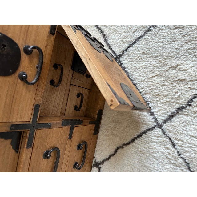Antique Japanese Choba Tansu Merchant Chest With Hidden Compartment For Sale - Image 9 of 9