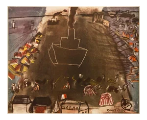 1954 After Raoul Dufy, "Black Freighter 2" First Edition Lithograph