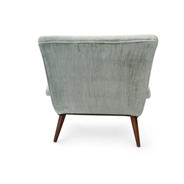 Textile MCM Attributed to Lawrence Peabody Lounge Chair and Ottoman For Sale - Image 7 of 8
