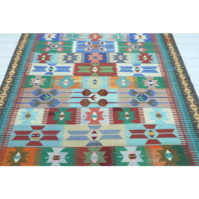 Vintage Afion Flat Weave Rug For Sale - Image 6 of 13