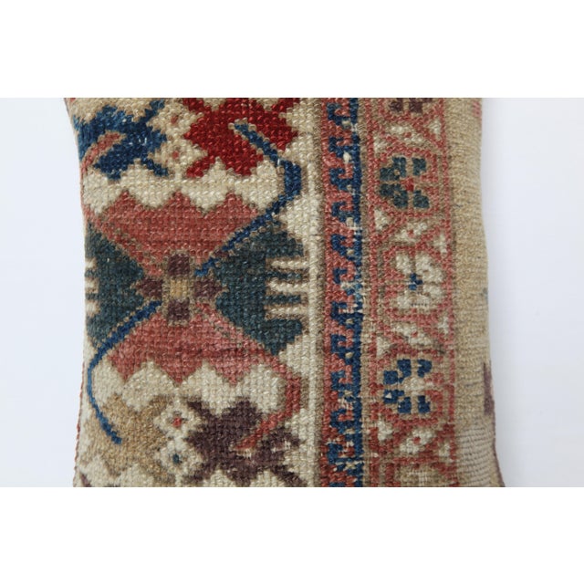 Antique Caucasian Handwoven Rug Pillow Case -12'' X 20'' For Sale In Tampa - Image 6 of 9