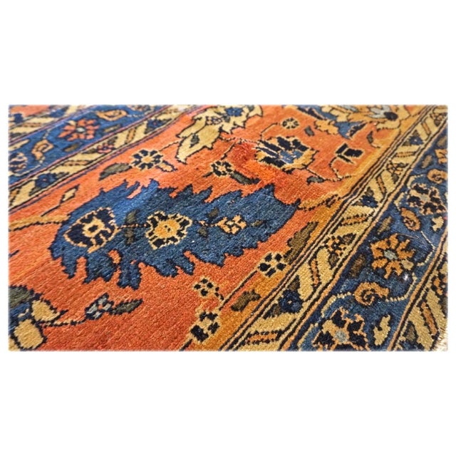 Antique Persian Lilihan Wool 11x20 Red, Black, Ivory & Blue Handmade Area Rug #9902643 For Sale In Houston - Image 6 of 13
