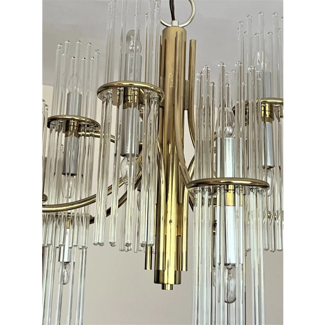 Lightolier 1970s Gaetano Sciolari for Lightolier - Mid-Century Modern Chandelier For Sale - Image 4 of 7