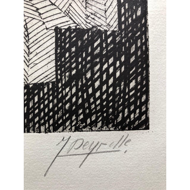 Abstract Jean Deyrolle, French Avant Garde Bold Abstract Geometric Aquatint Etching Op Art Kinetic, 1967 For Sale - Image 3 of 10