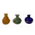 2020s Contemporary Distressed Look Color Glass Small Bottle Vases- 3 Pieces For Sale - Image 5 of 5