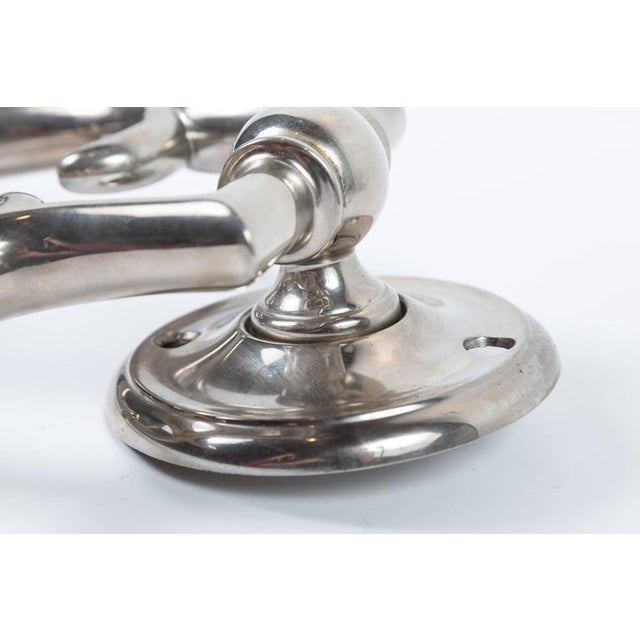 Large Nickel Door or Furniture Handle For Sale In Los Angeles - Image 6 of 7