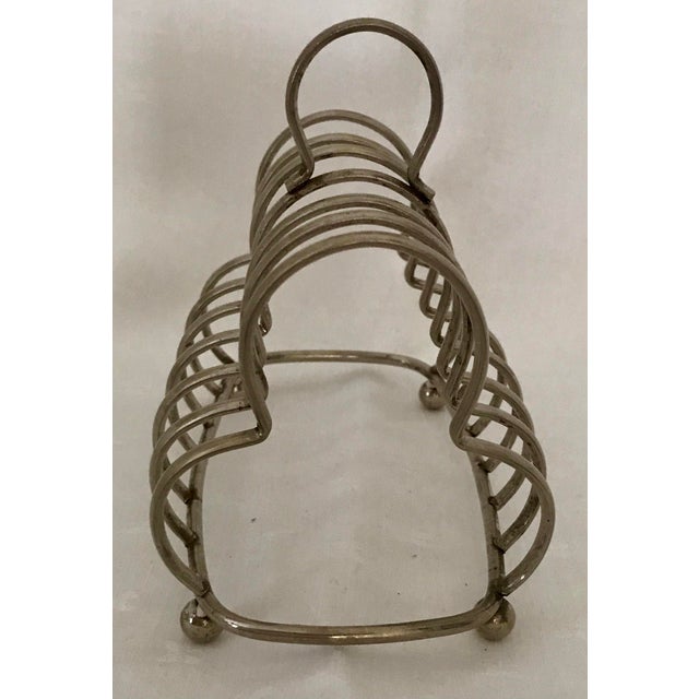 Shabby Chic Antique Silver-Plated Toast Rack For Sale - Image 3 of 7