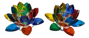 Beautiful Venetian Glass Candle Holders