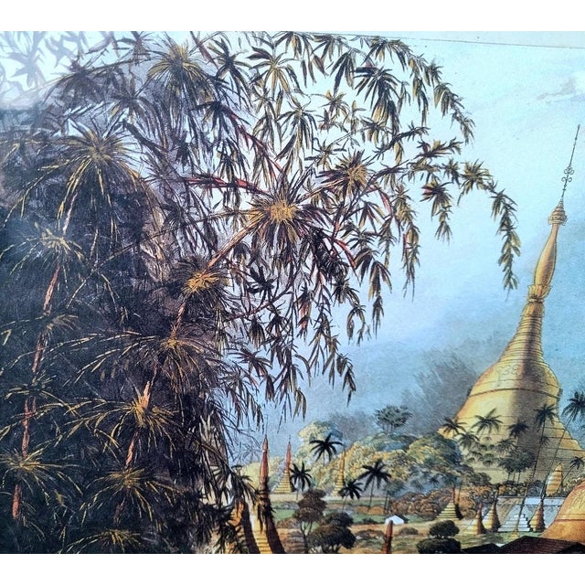 After Joseph Moore, The Great Dagon Pagoda, Rangoon, 1930, Engraving For Sale - Image 7 of 8