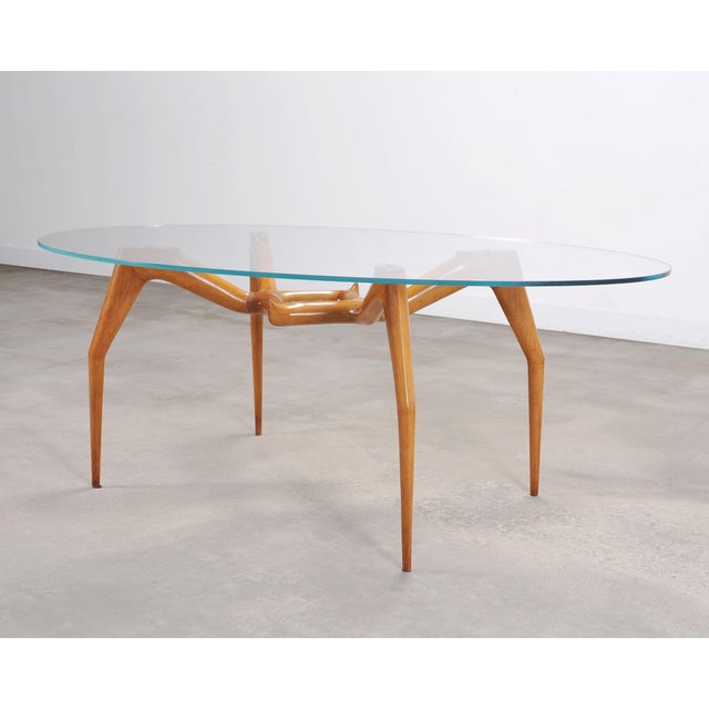 Mid 20th Century Ico Parisi Style Italian Walnut Spider Leg Dining Table For Sale - Image 5 of 18