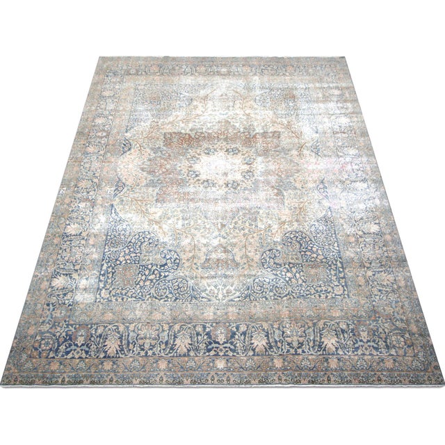 1940s 1940s Persian Kerman Rug For Sale - Image 5 of 6