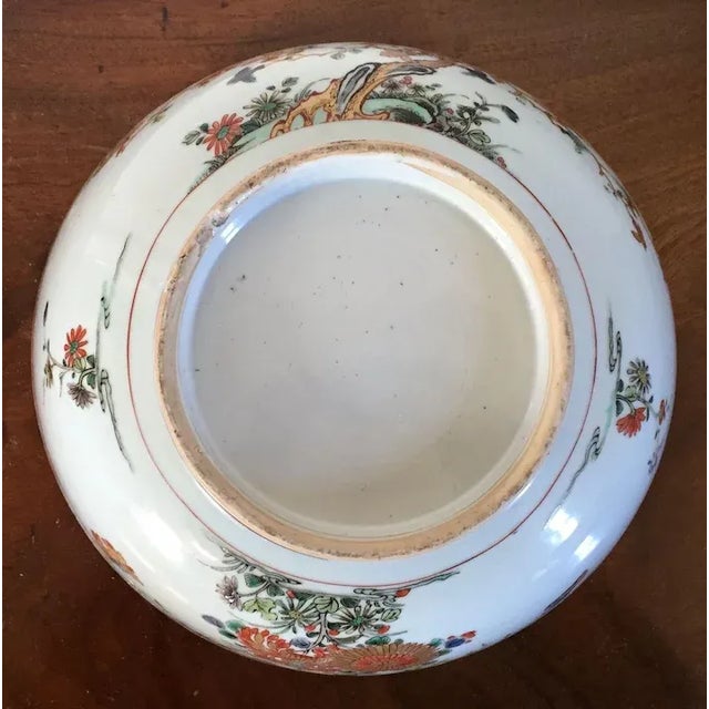 Early 18th Century Chinese Kangxi Porcelain Punch Bowl in Famille Vert Palette For Sale - Image 10 of 11