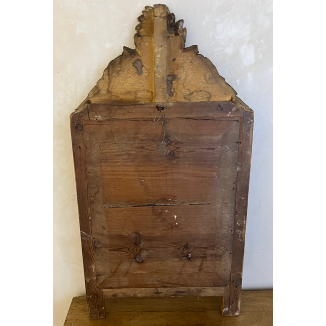 19th Century French Bridal Mirror W/ Carved Frame For Sale - Image 13 of 13