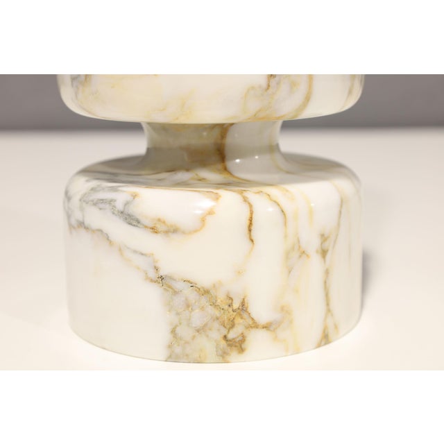 Mid-Century Modern Angelo Mangiarotti Calacatta Marble Vase For Sale - Image 3 of 6