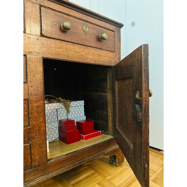 Wood Antique George III 18th Century Oak Sideboard For Sale - Image 7 of 11