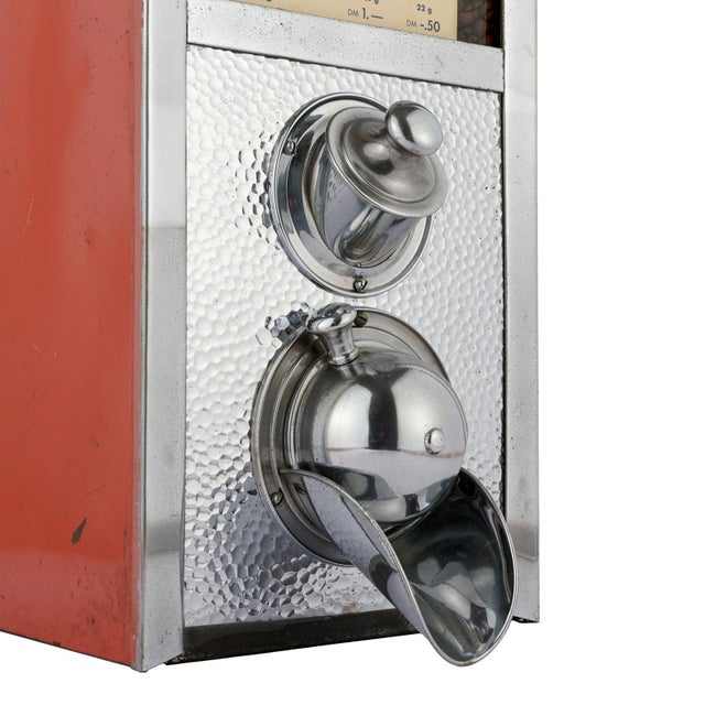 Mid-Century Modern Vintage German Chrome-Front Coffee Bean Dispenser, 1950s For Sale - Image 3 of 6