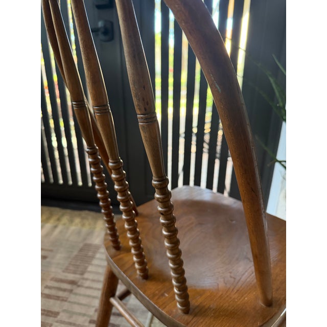 Antique Windsor Style Spindle Back Chair For Sale In Miami - Image 6 of 12