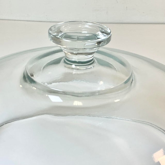 Glass Early 20th C Antique French Chippendale Hollywood Regency Heavy Glass Cloche For Sale - Image 7 of 8
