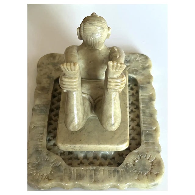 Rare, Ooak, Soapstone, Yogi, Trinket Box For Sale - Image 4 of 7