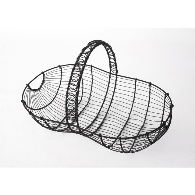 Antique French Farmhouse Wire Basket For Sale - Image 11 of 11