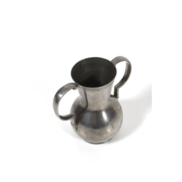 Silver Scandinavian Modern Art Deco Pewter Vase from GAB, Stockholm, 1932 For Sale - Image 8 of 12