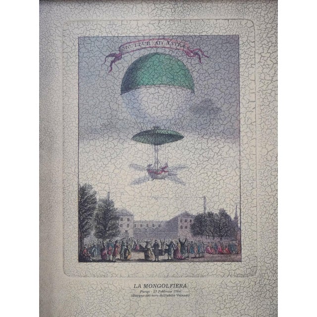 1980s 1980s Set of 4 Framed Balloon Prints on Board For Sale - Image 5 of 10