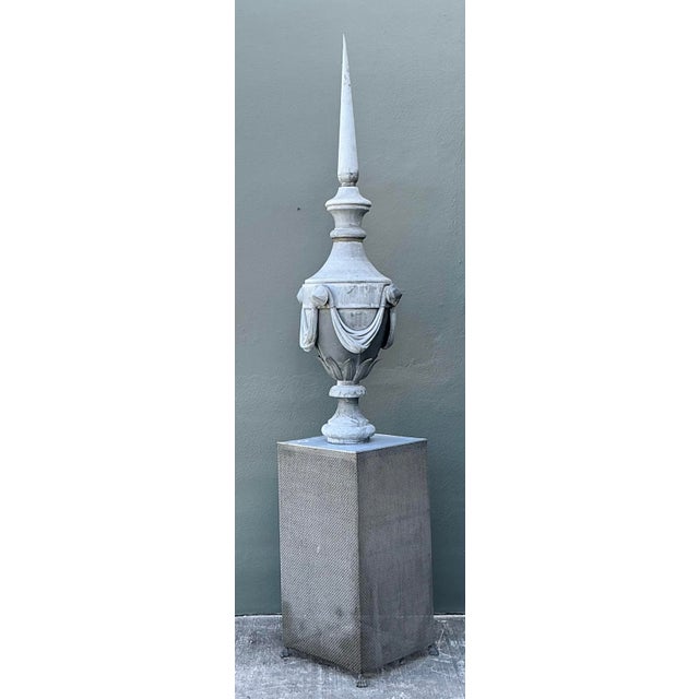 Vintage Boho Zinc Architectural Spire For Sale - Image 11 of 12