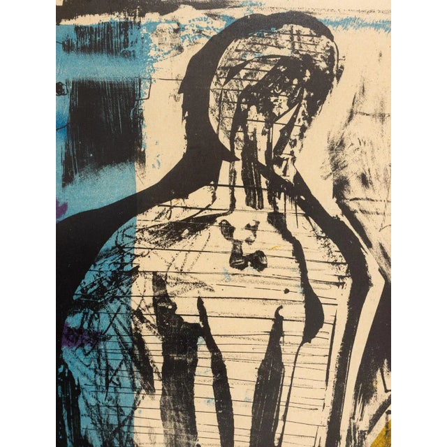 1960s Double Bass, Color Lithograph, Framed For Sale - Image 5 of 12