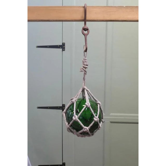 Large Vintage Hand Blown Glass Fishing Float For Sale - Image 4 of 8