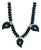 Black Onyx and Tsavorite Paisley Necklace, 14k Gold For Sale