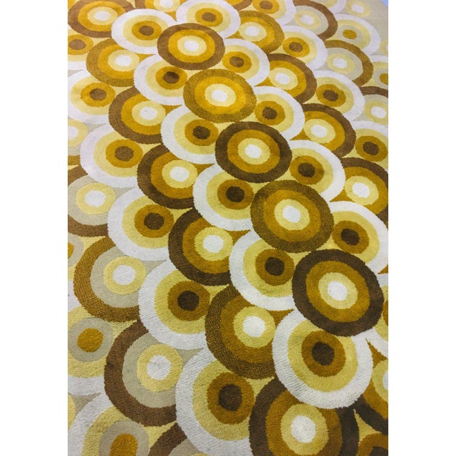 Mid-Century Yellow Rug by Ferenc Fekete, 1970s For Sale - Image 4 of 7