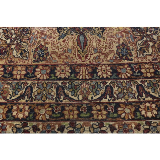Distressed Antique Persian Kerman Rug - 3'9 X 6'5 For Sale In Dallas - Image 6 of 11