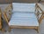 White Pair of McGuire Target Back Lounge Chairs With 3 McGuire Footstools For Sale - Image 8 of 18