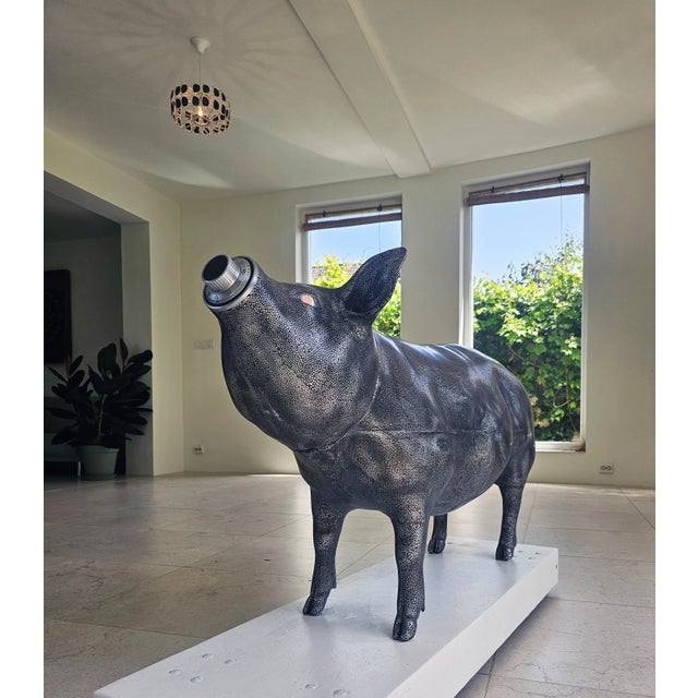 Greedy Pig in Heavy Metal by Jan Paul For Sale - Image 6 of 18