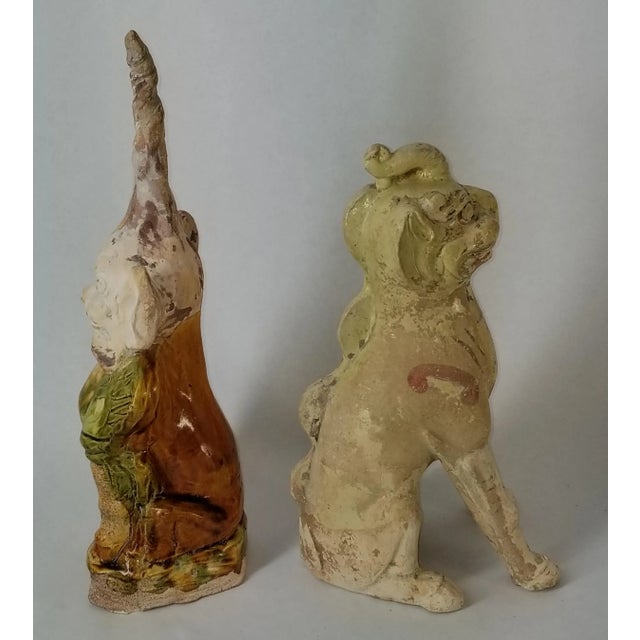 Chinese Chinese Tomb Guardian Figures - a Pair For Sale - Image 3 of 13