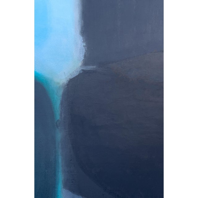 Textile Lagoon (Wallflower Series) Turquoise Color Field Abstract Painting For Sale - Image 7 of 7