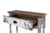 Hand-Painted Whitewashed Solid Wood Console Table - Cottage Entryway Decor For Sale - Image 9 of 13
